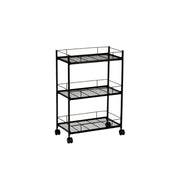 Black metal vegetable cart