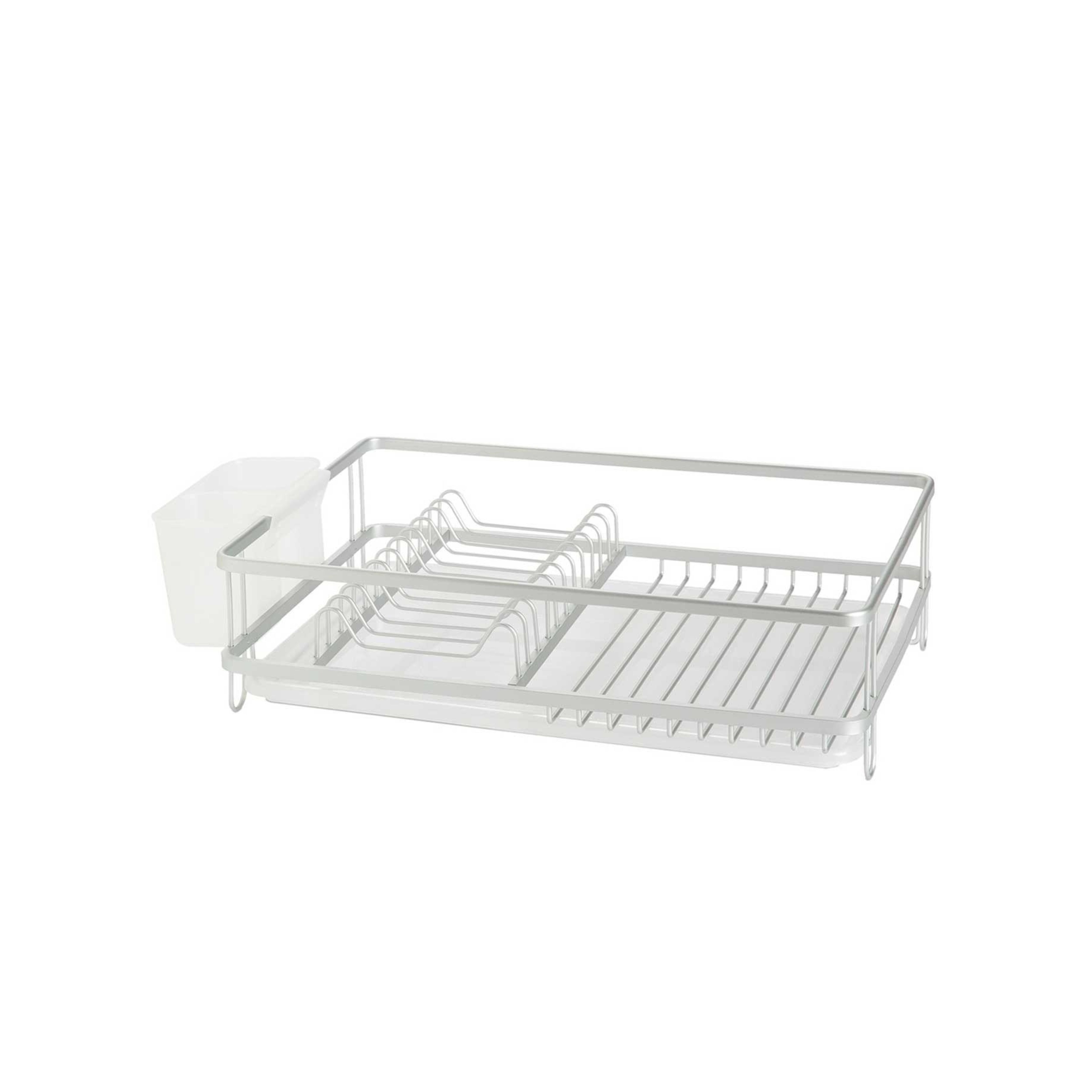 Dish drainer with metal tray