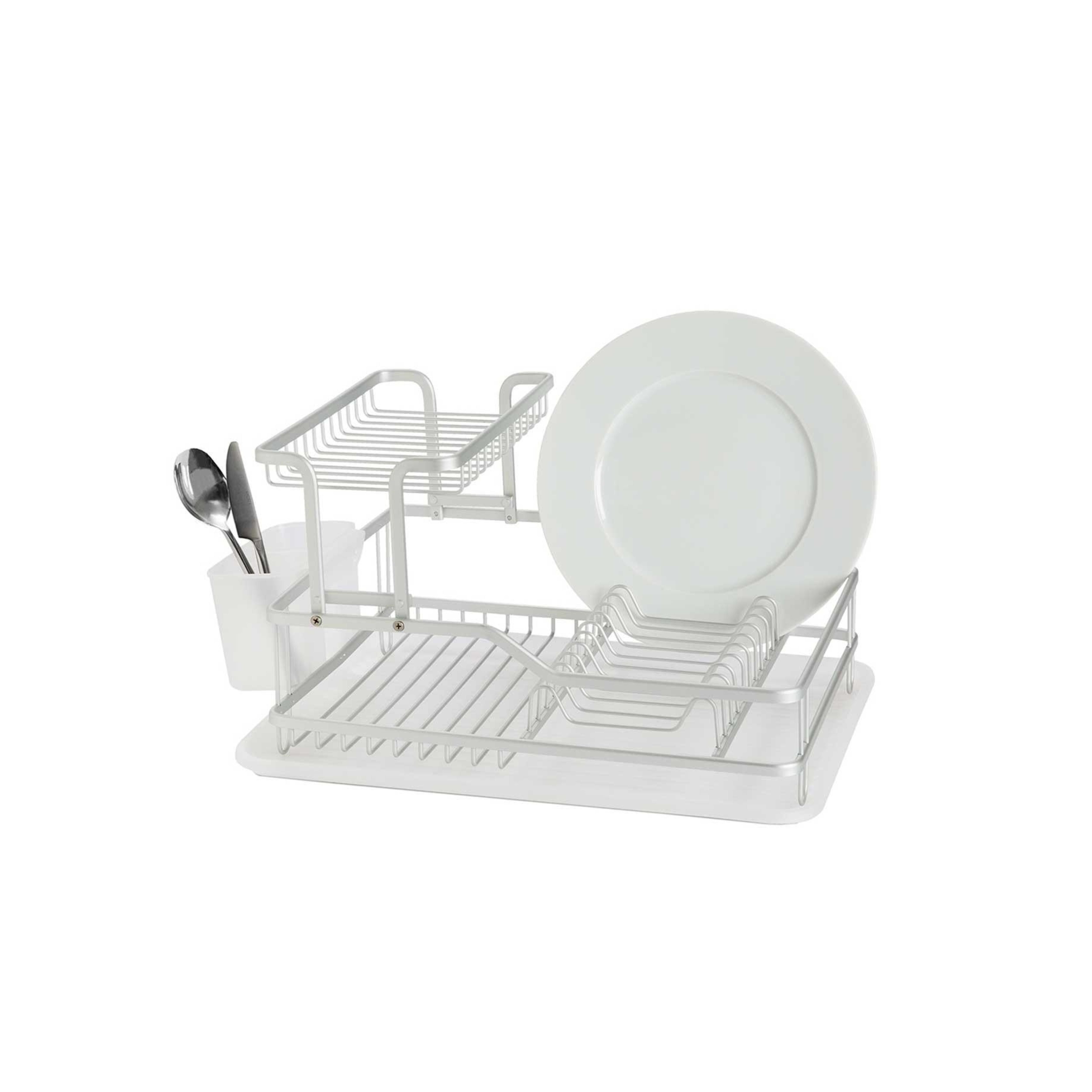 Double metal kitchen dish drainer