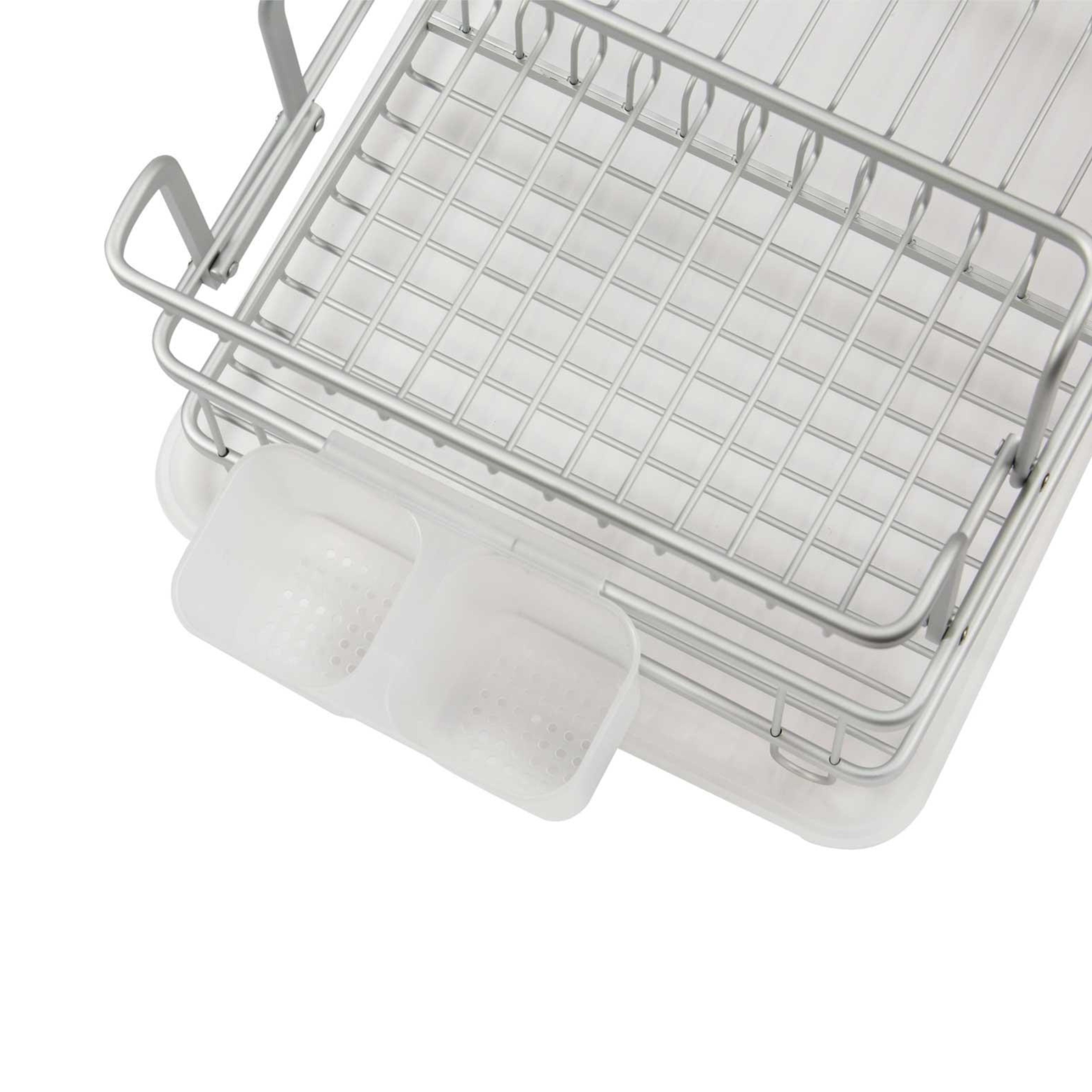 Double metal kitchen dish drainer