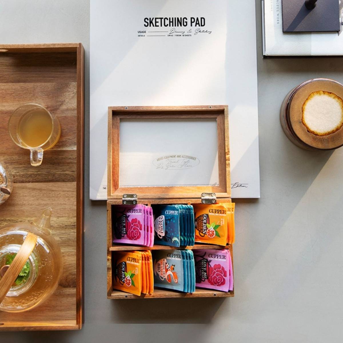 Organizador de te para la cocina