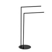 Industrial black free-standing towel rack