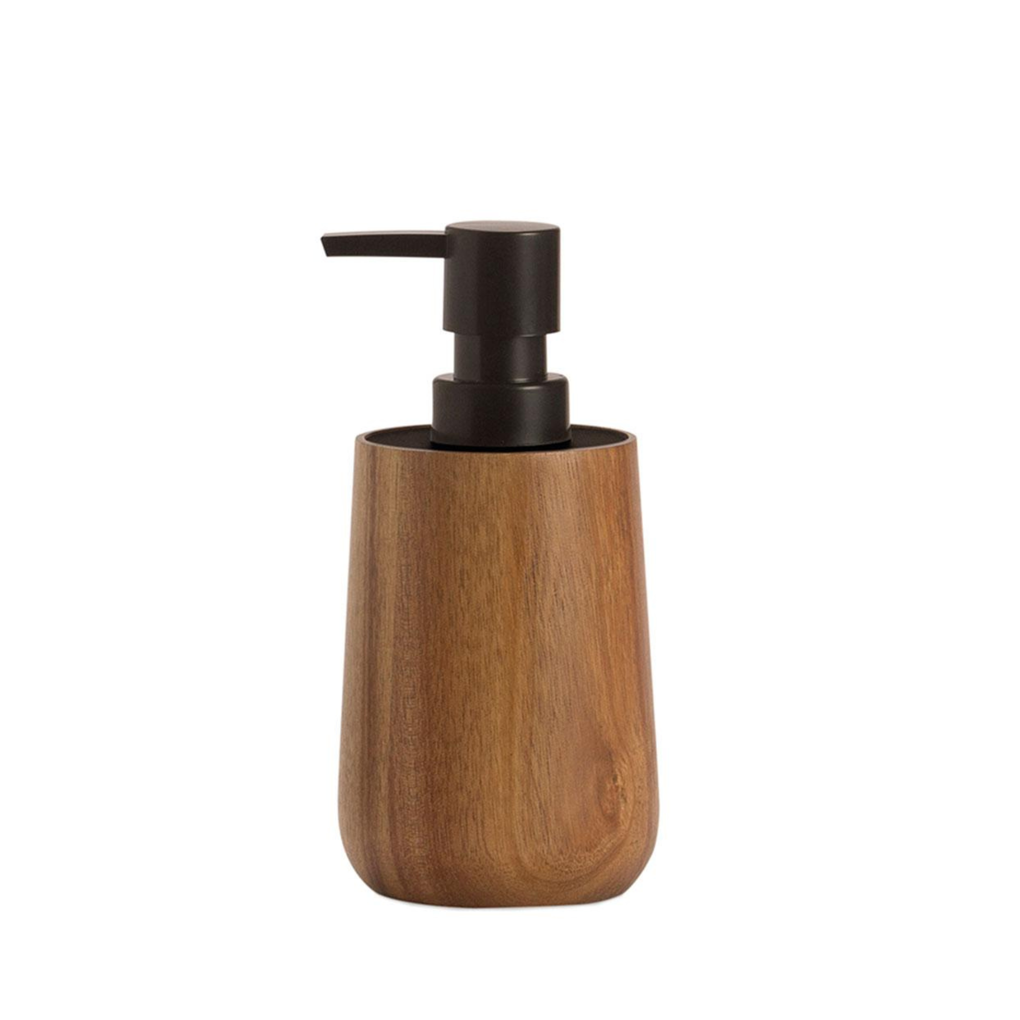 Acacia wood soap dispenser