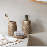 Brown marble dispenser