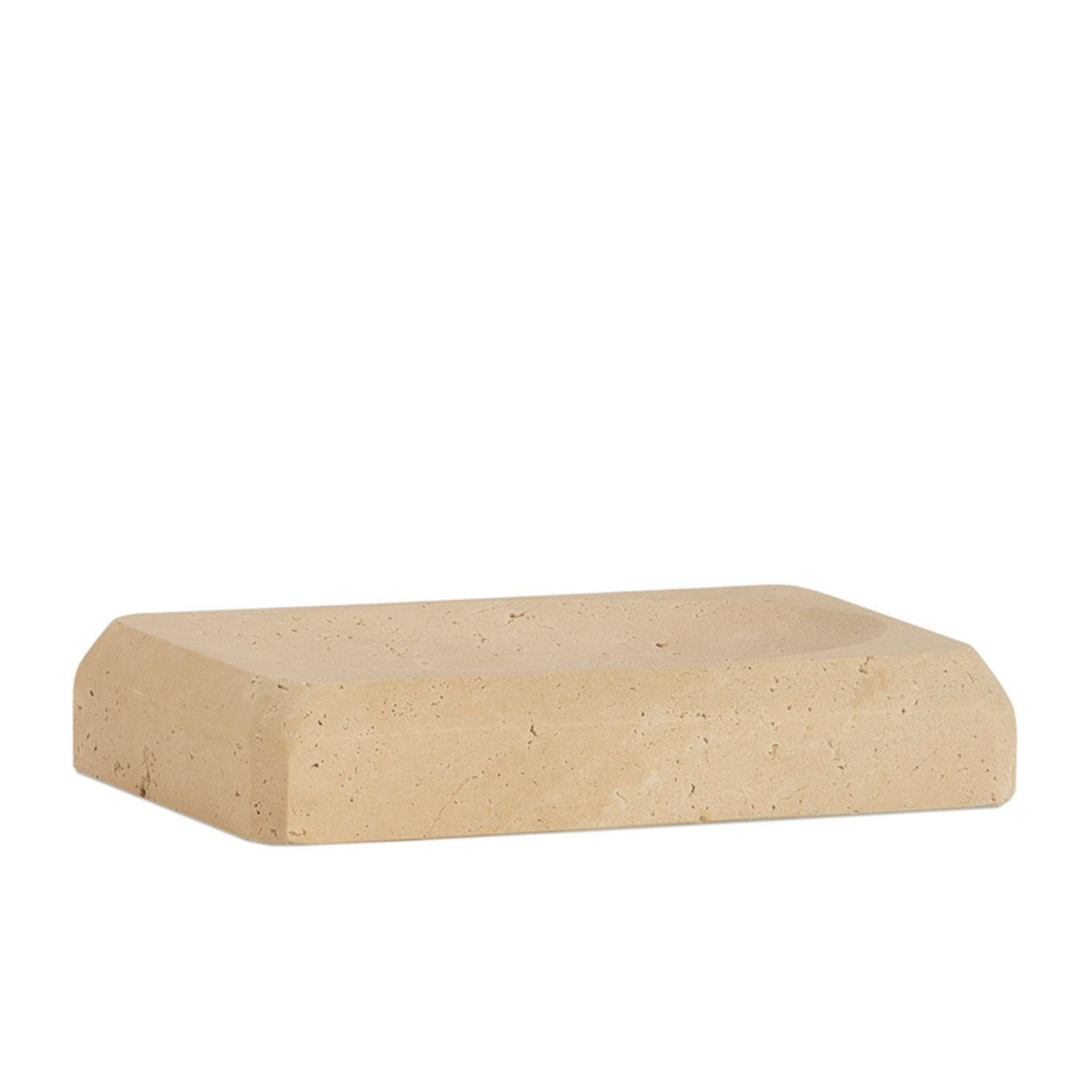 Travertine marble hand soap dish
