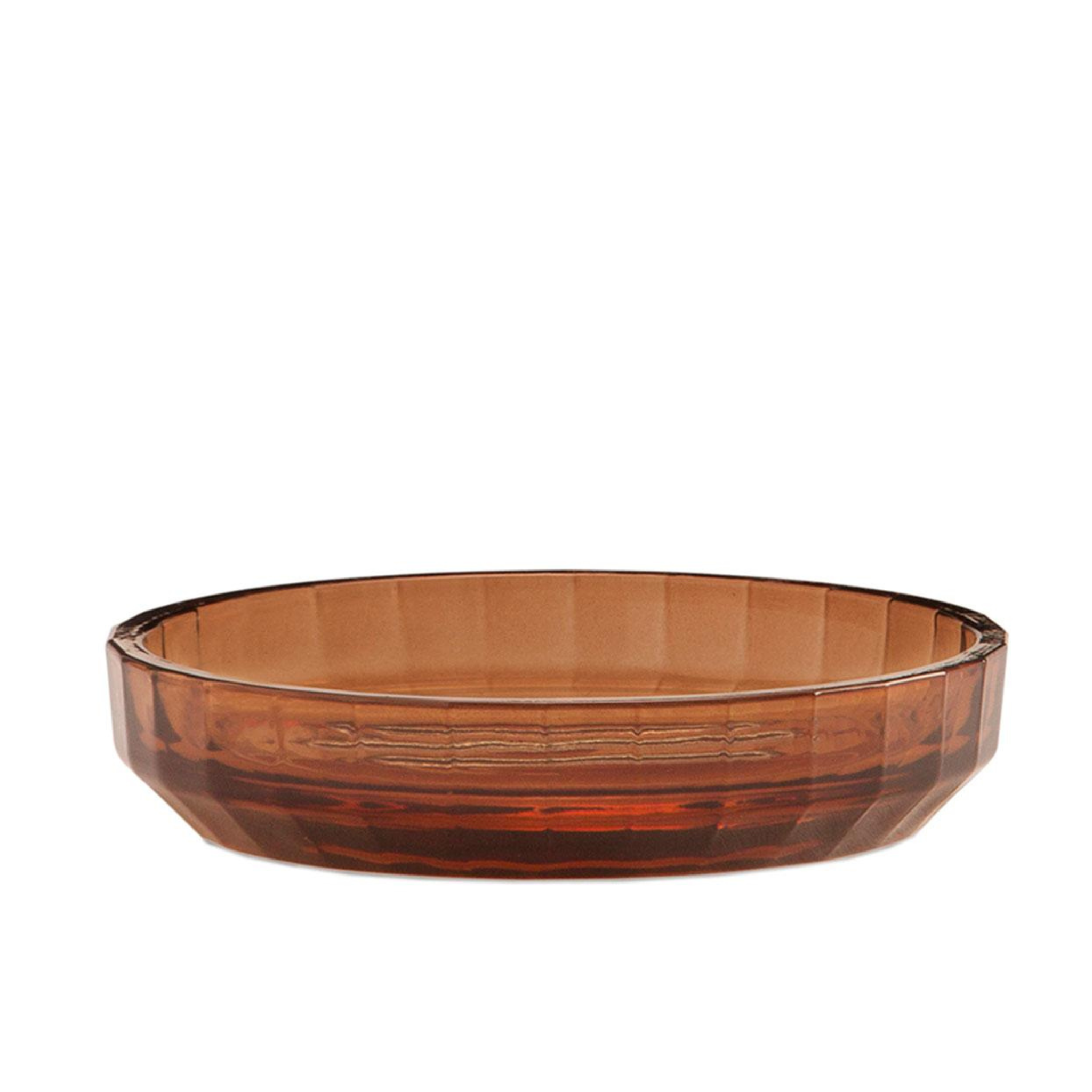 Jabonera de baño de cristal marrón