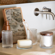 Wooden vanity mirror