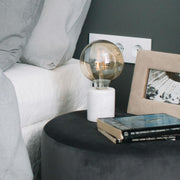 Modern white marble table lamp