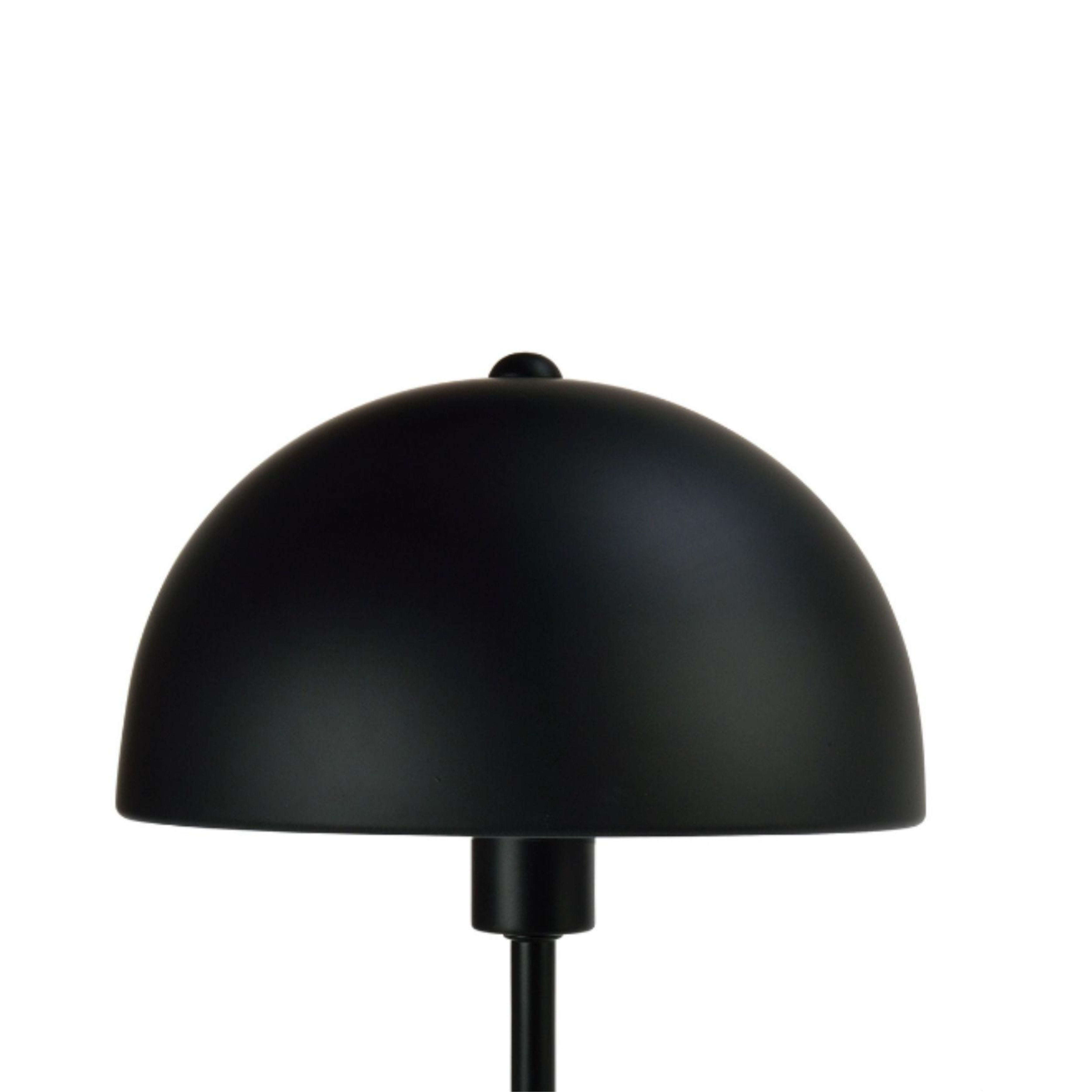 Black metal industrial table lamp