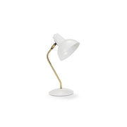 White metal industrial desk lamp
