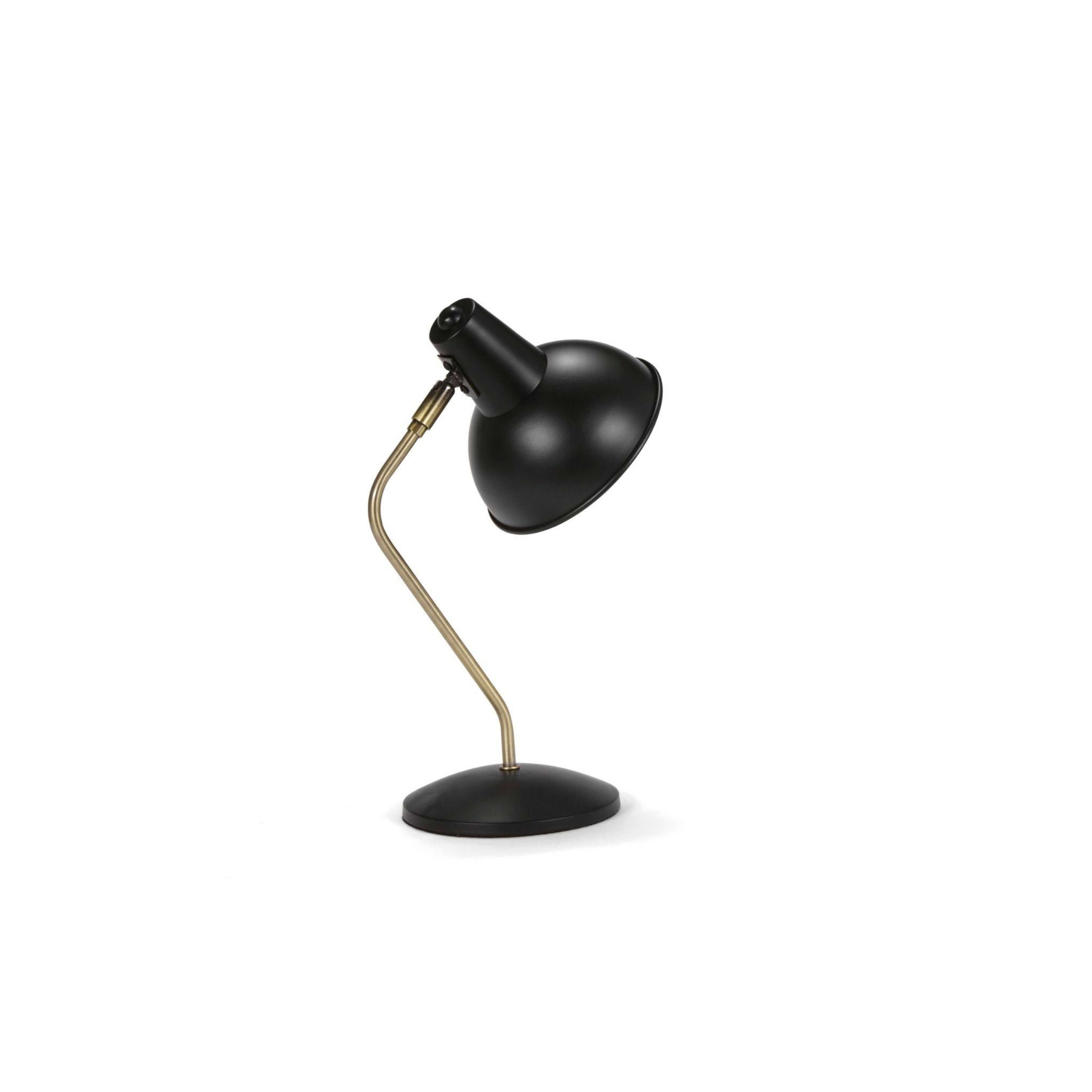 Black metal industrial desk lamp
