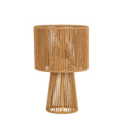 Natural fiber bedside lamp