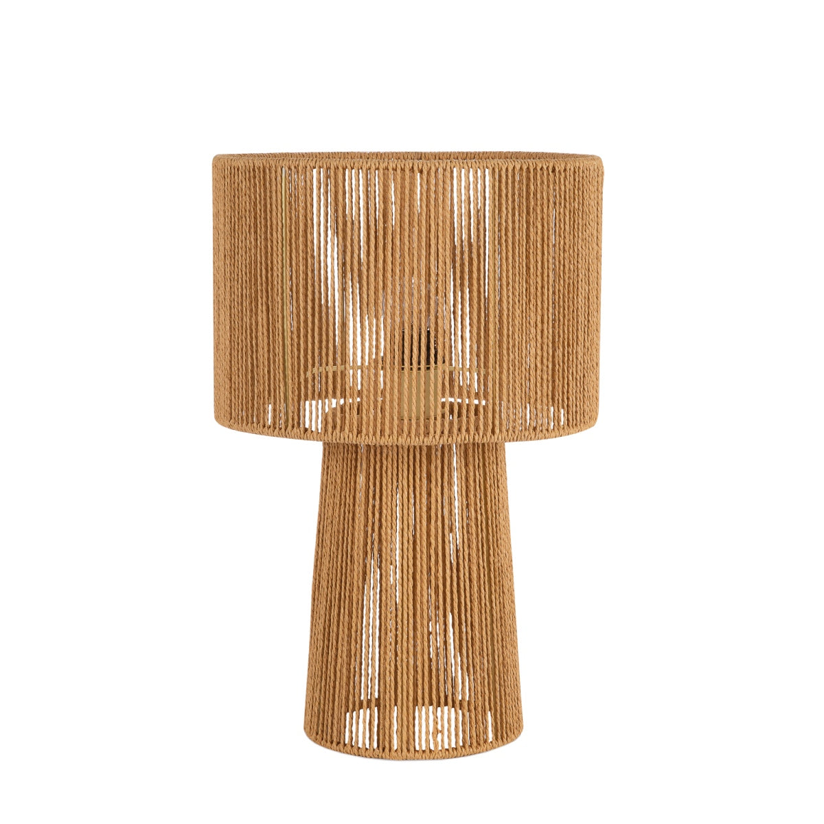 Lámpara de mesa de fibra natural