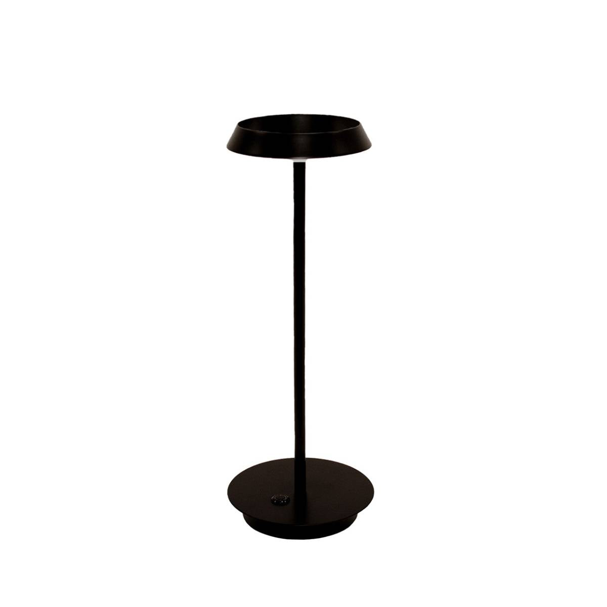 Lámpara LED inalámbrica Clare negra Ø15x38 cm