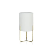 Vintage white fabric table lamp