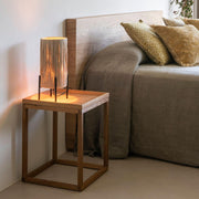 Rustic paper bedside lamp