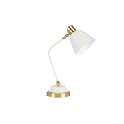 Vintage white metal table lamp