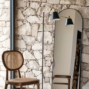 Industrial gold metal floor lamp
