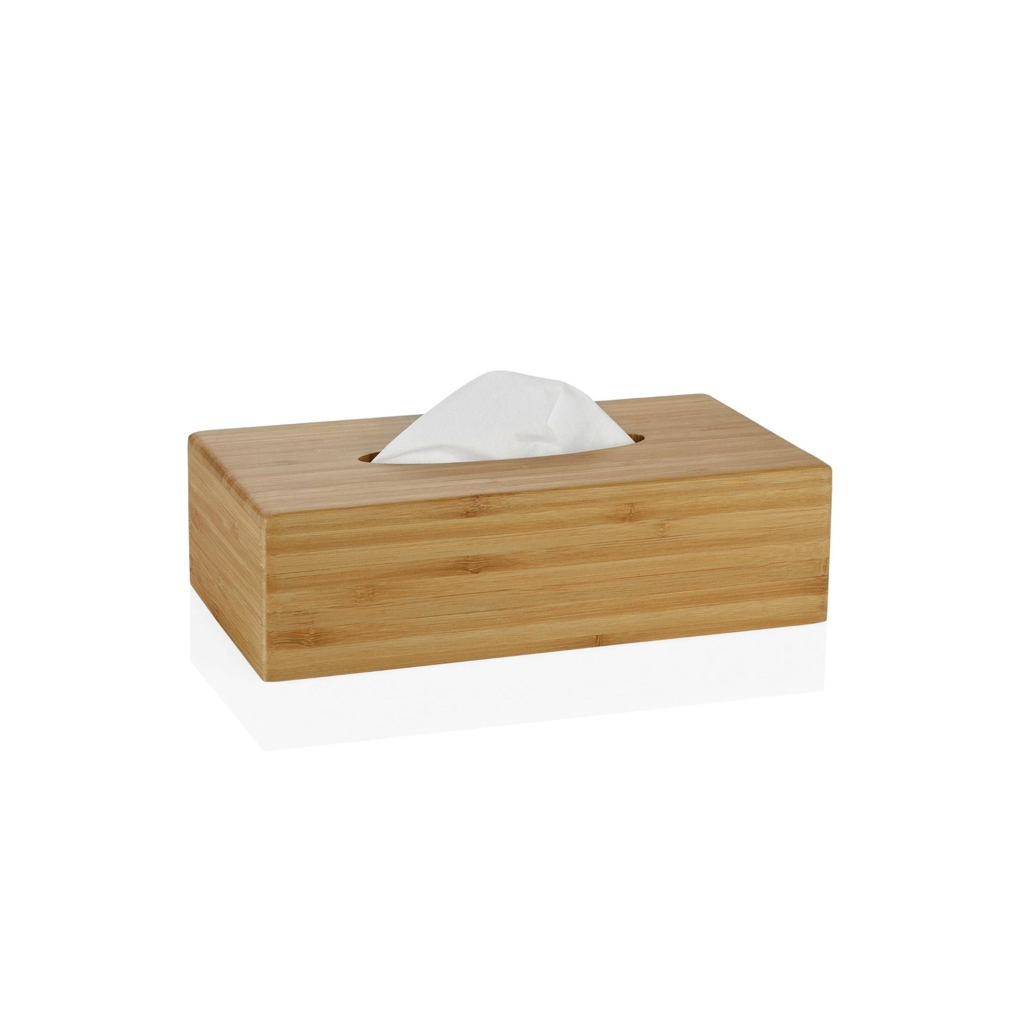 Caja de pañuelos de bambú