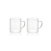 Set de 2 tazas para café y té de cristal