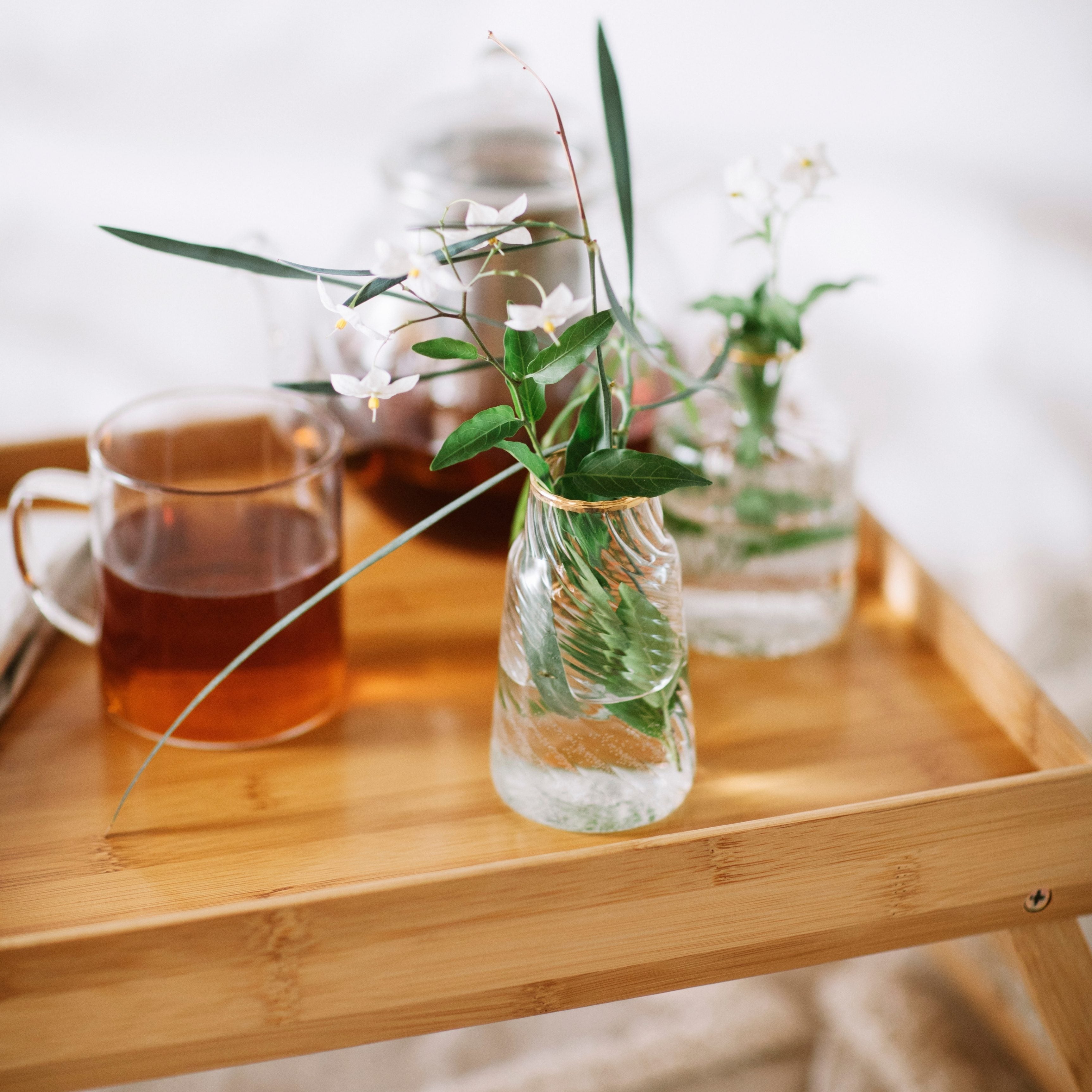 Set de 2 tazas para café y té de cristal
