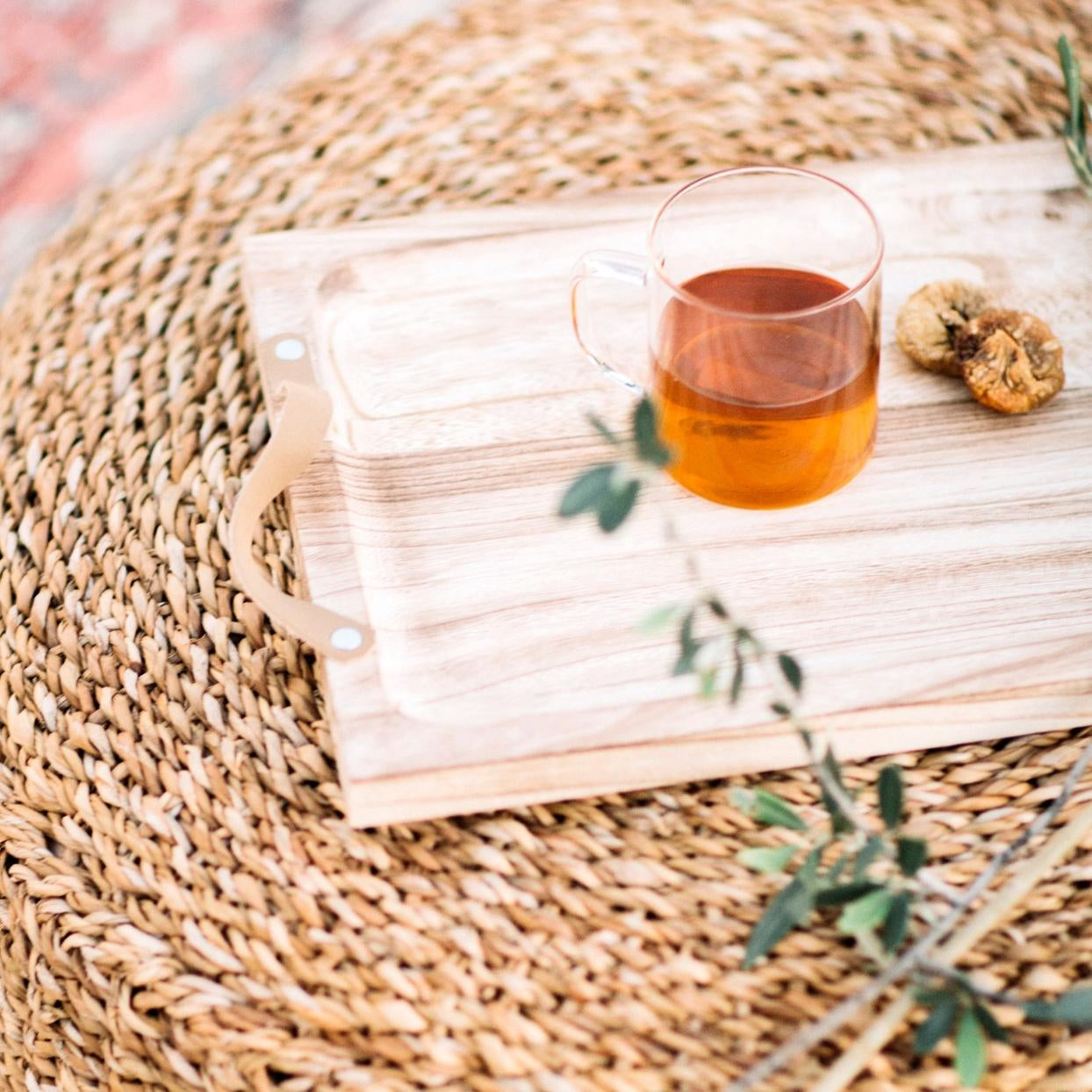 Set de 2 tazas para café y té de cristal
