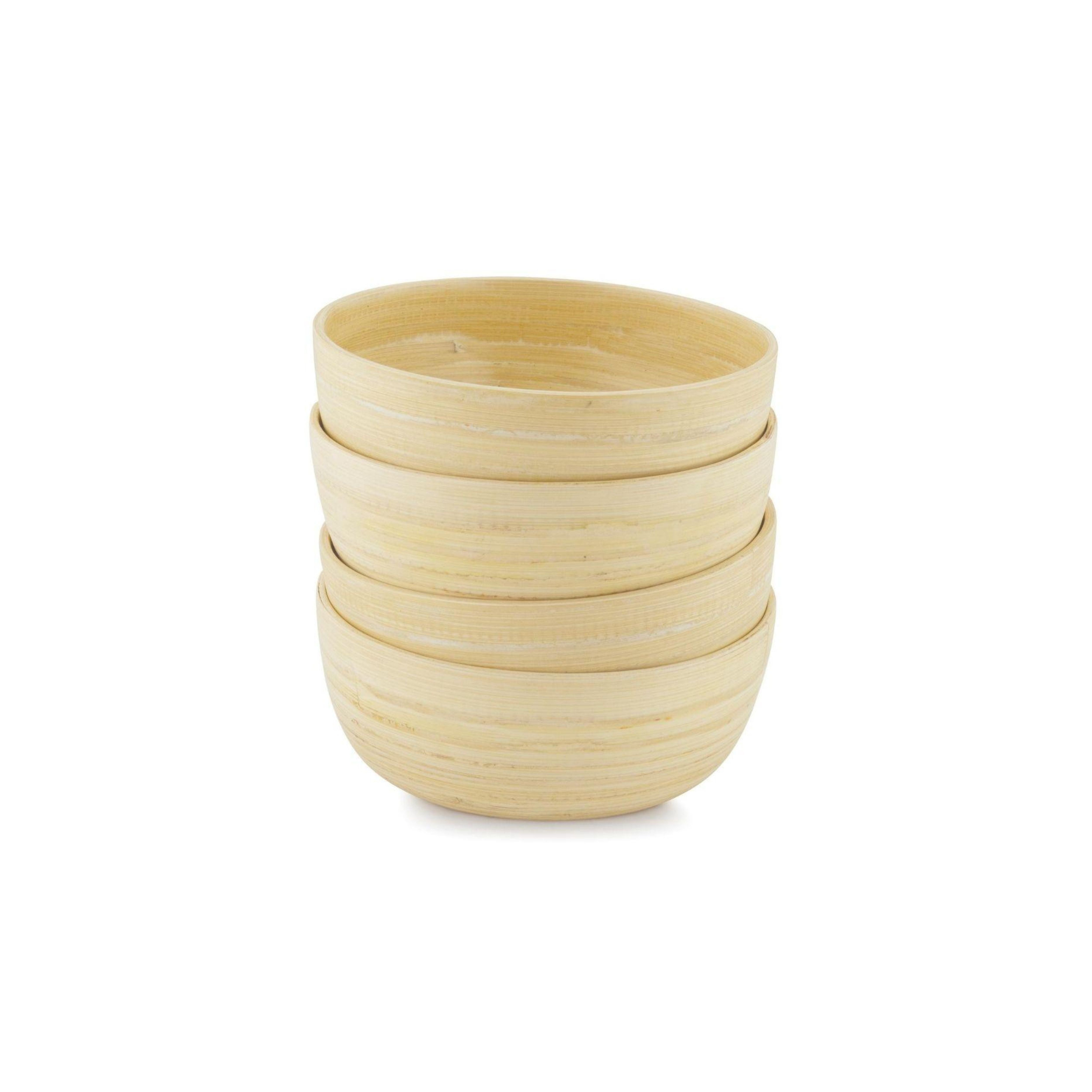 Deep beige bamboo bowl