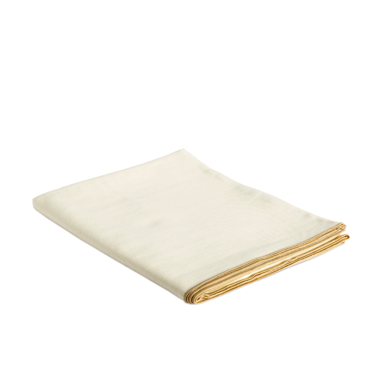 Mantel de mesa blanco de lino con ribete 200 cm