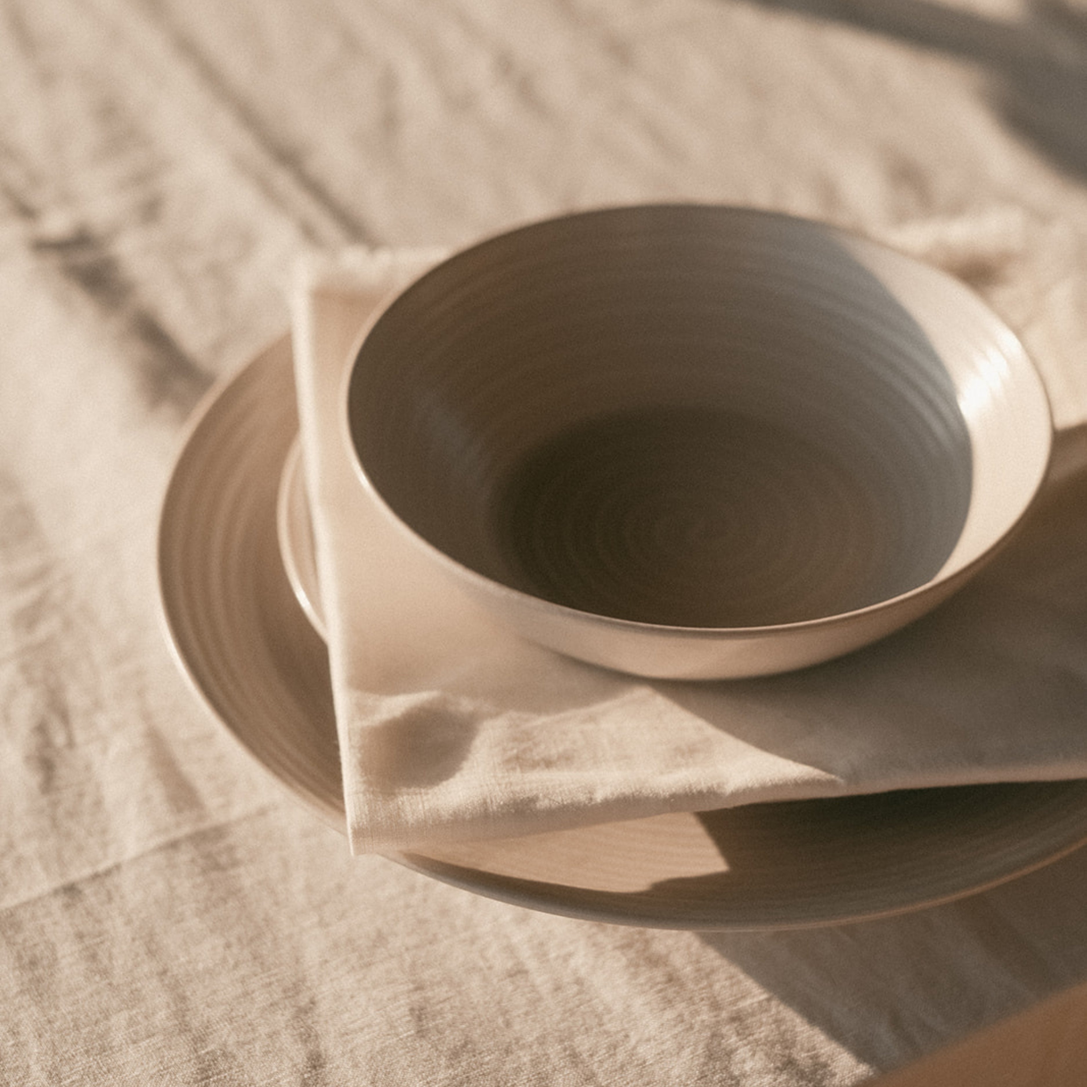 Mantel de mesa blanco de lino con flecos 200 cm