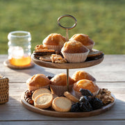 Brown wooden kitchen cookie stand