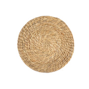 Round natural fiber braided placemat