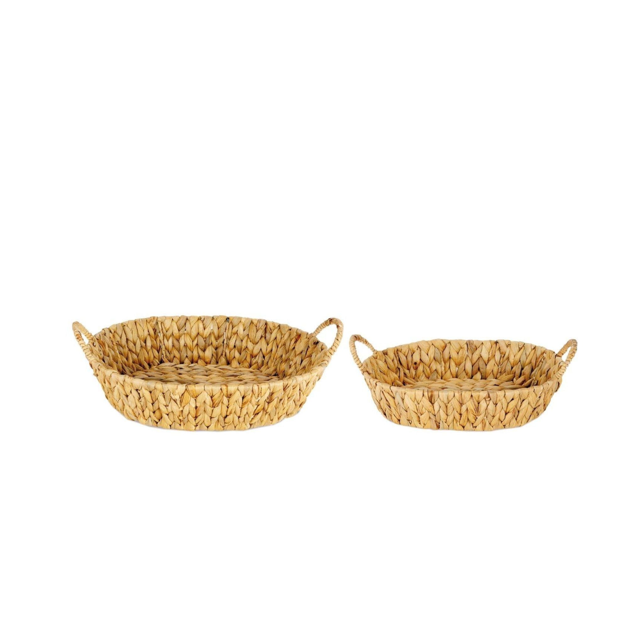 Set de 2 bandejas de fibra vegetal beige