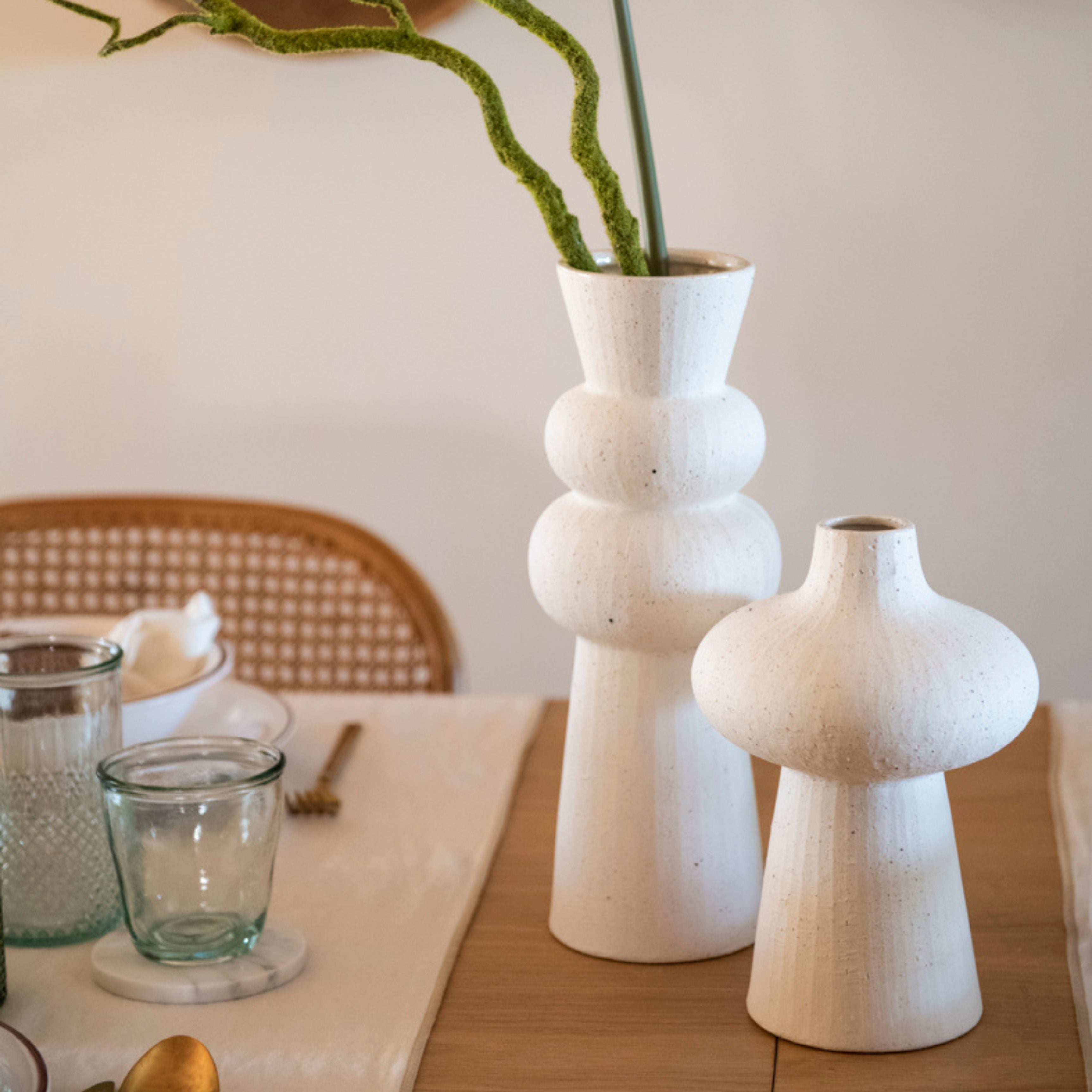 Posavasos de mesa de mármol blanco redondos