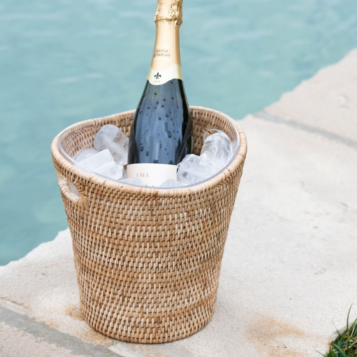 Cubitera de ratán para champagne