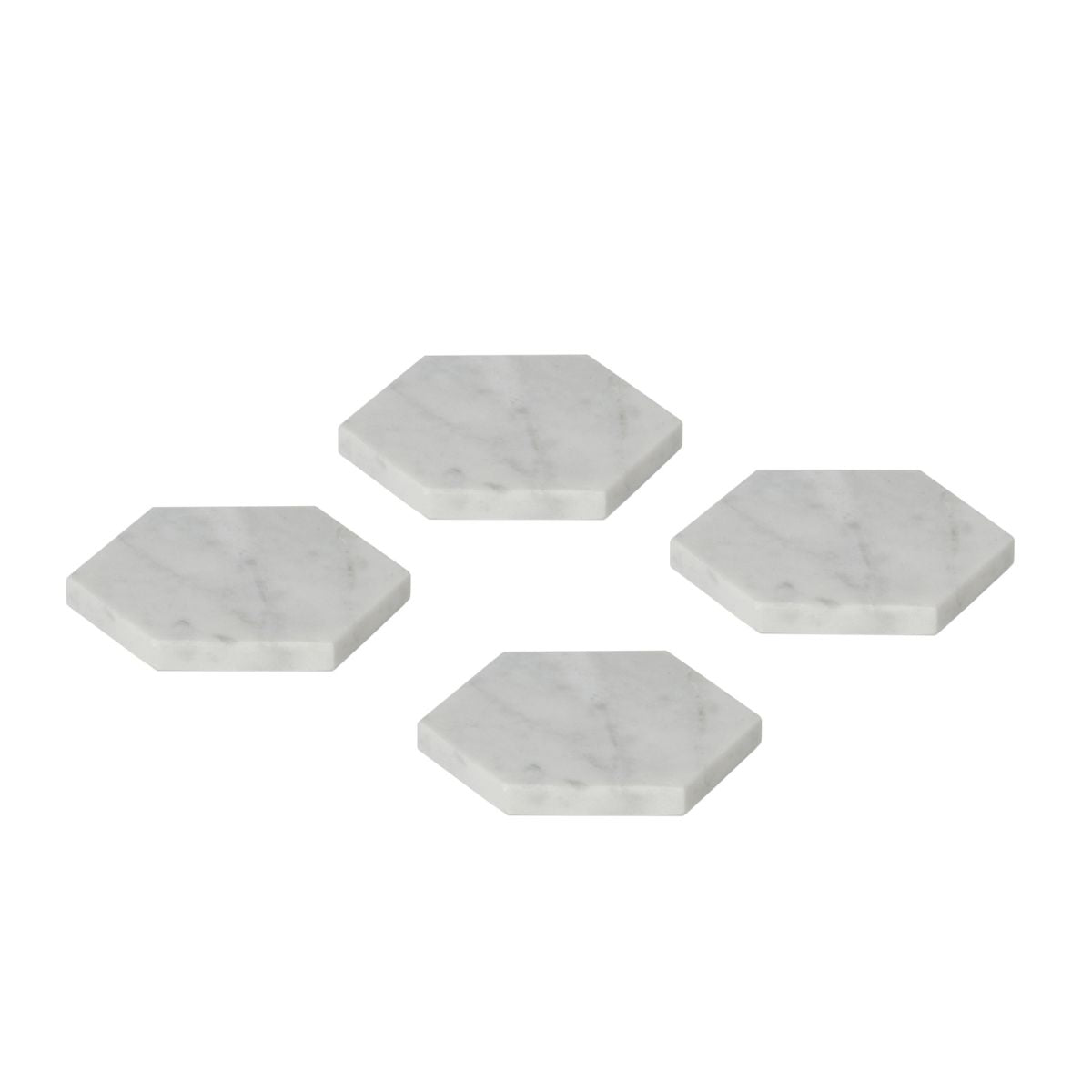 Posavasos de mármol blanco y gris