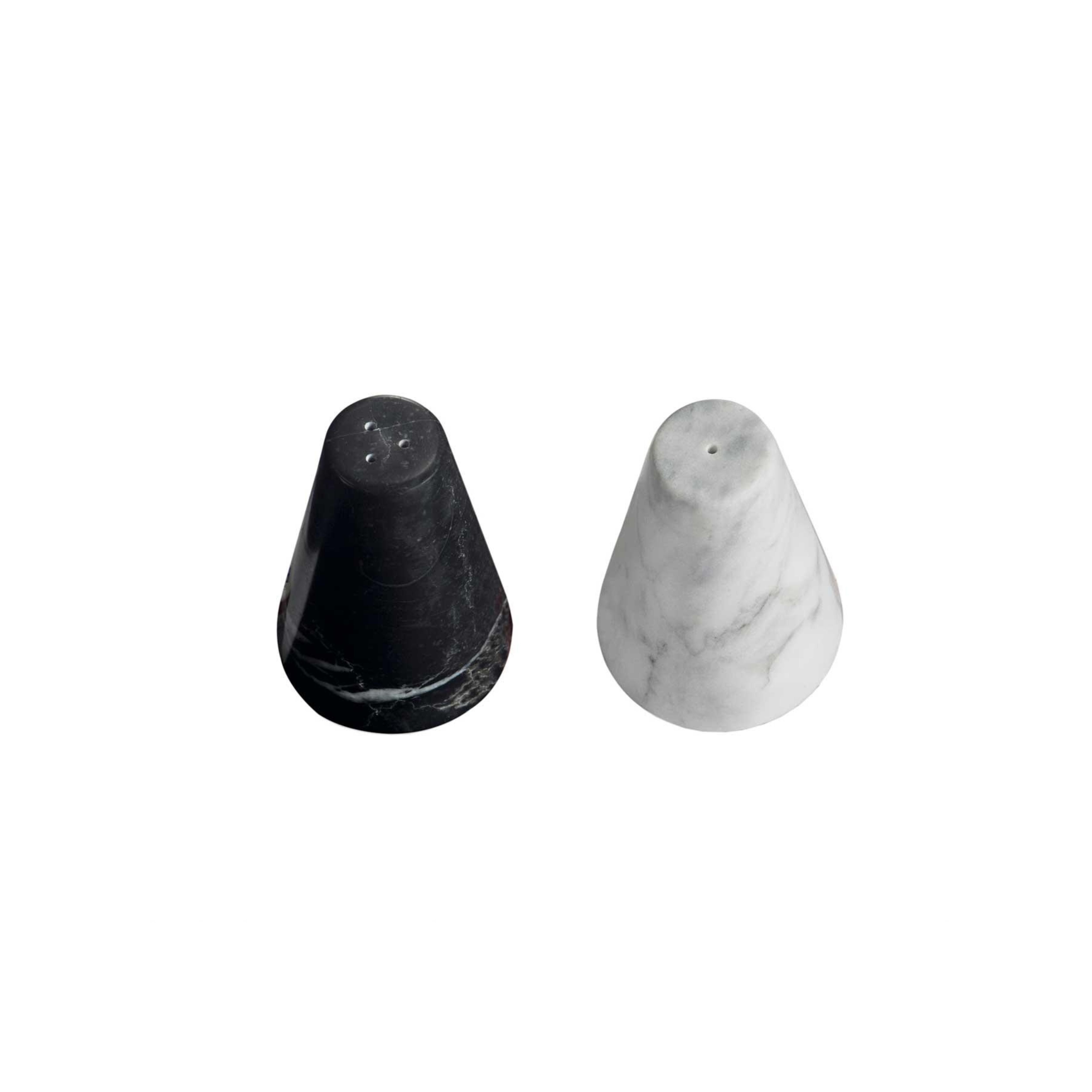 Marble salt and pepper shakers