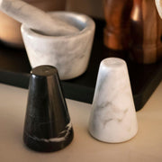 Marble salt and pepper shakers
