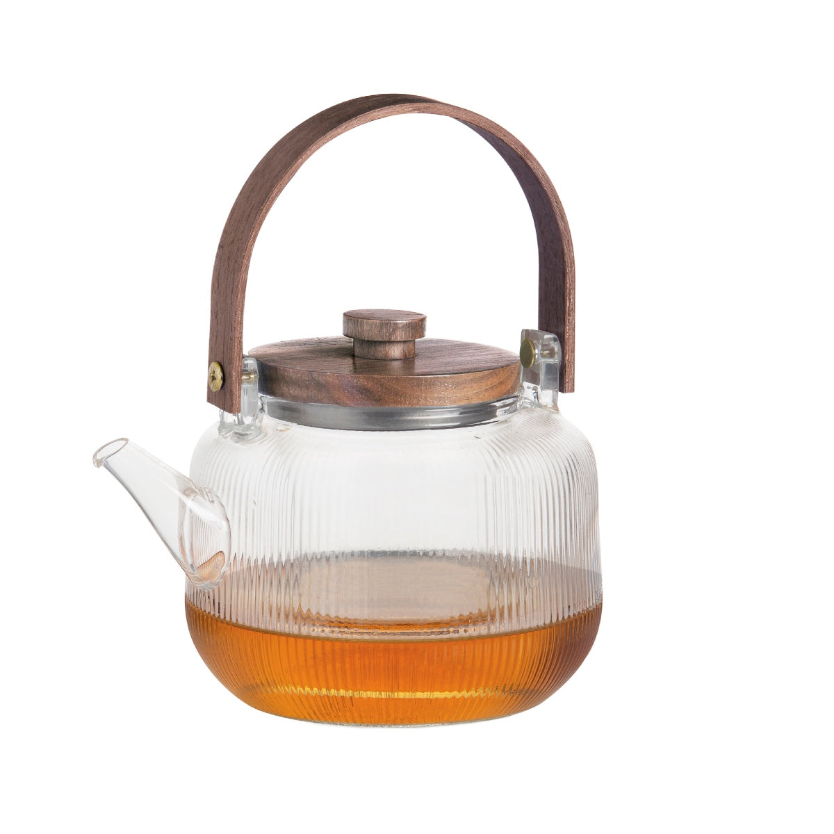 Tetera de cristal y madera 1 litro