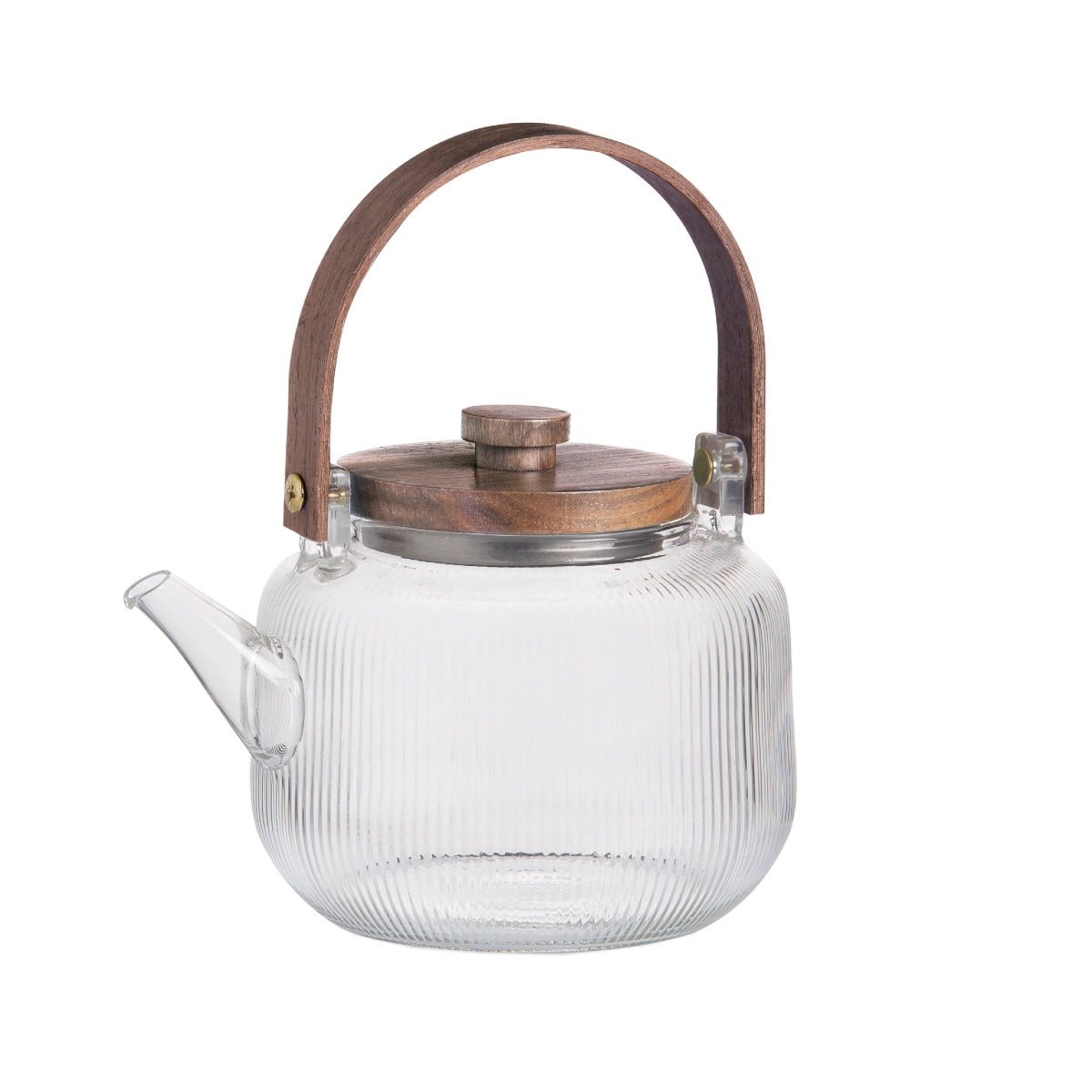 Tetera de cristal y madera 1 litro