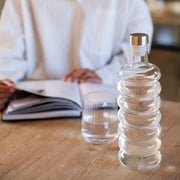 Botella de agua de cristal espiral 1L