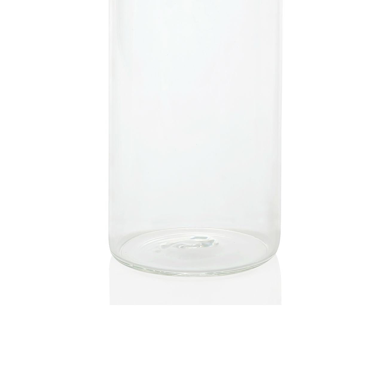 Botella de agua de cristal transparente 1 litro