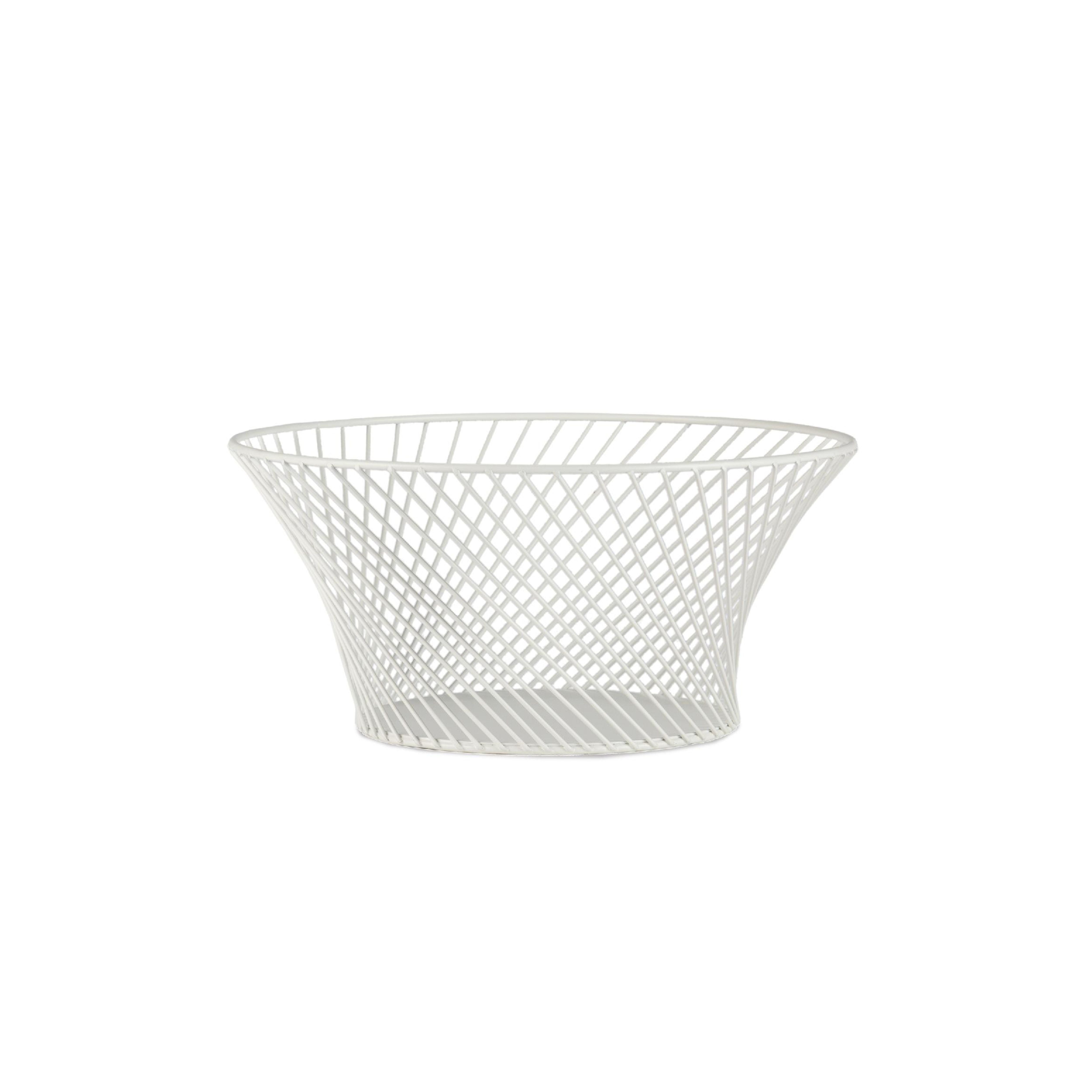 Frutero de mesa moderno de metal blanco
