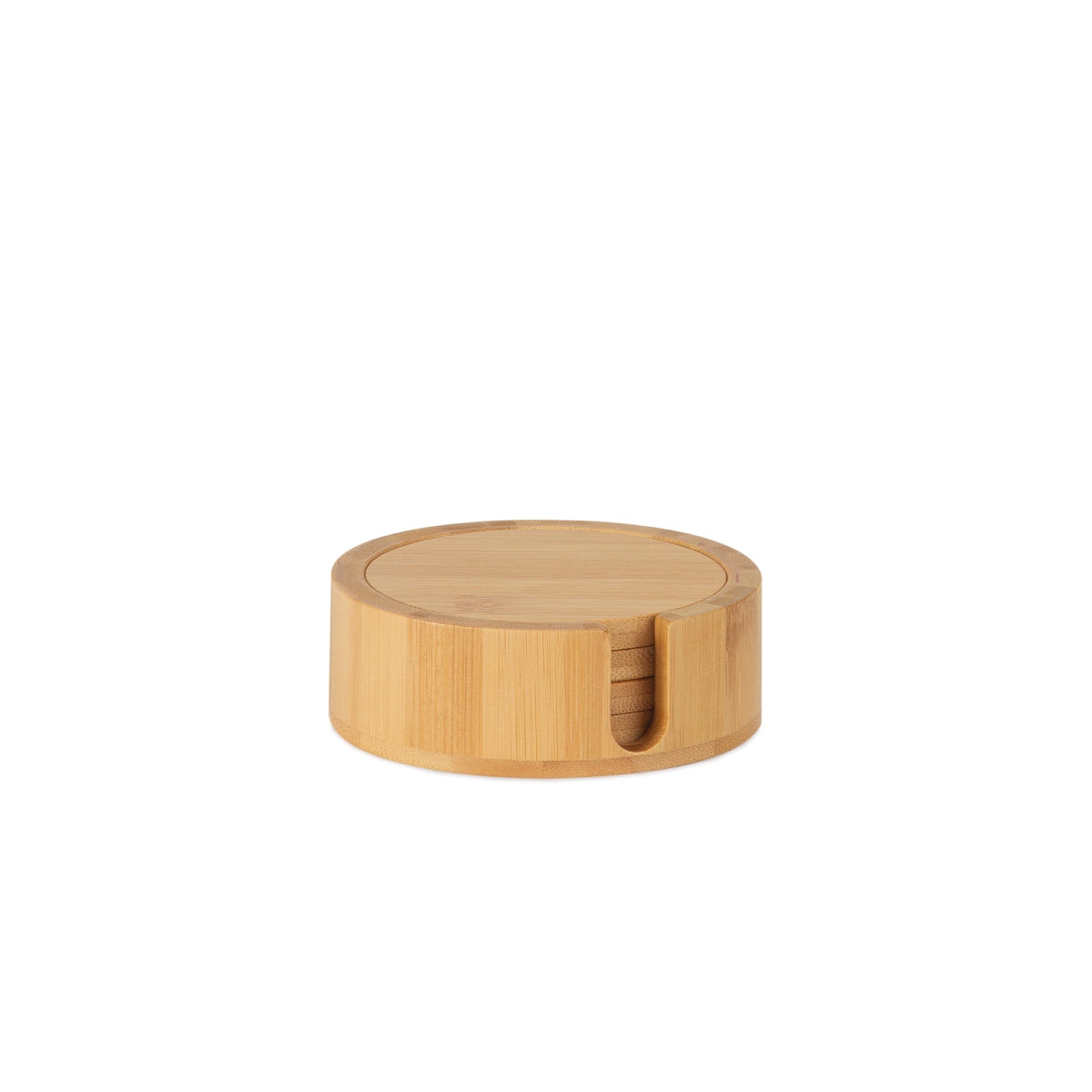 Posavasos de bambú con soporte