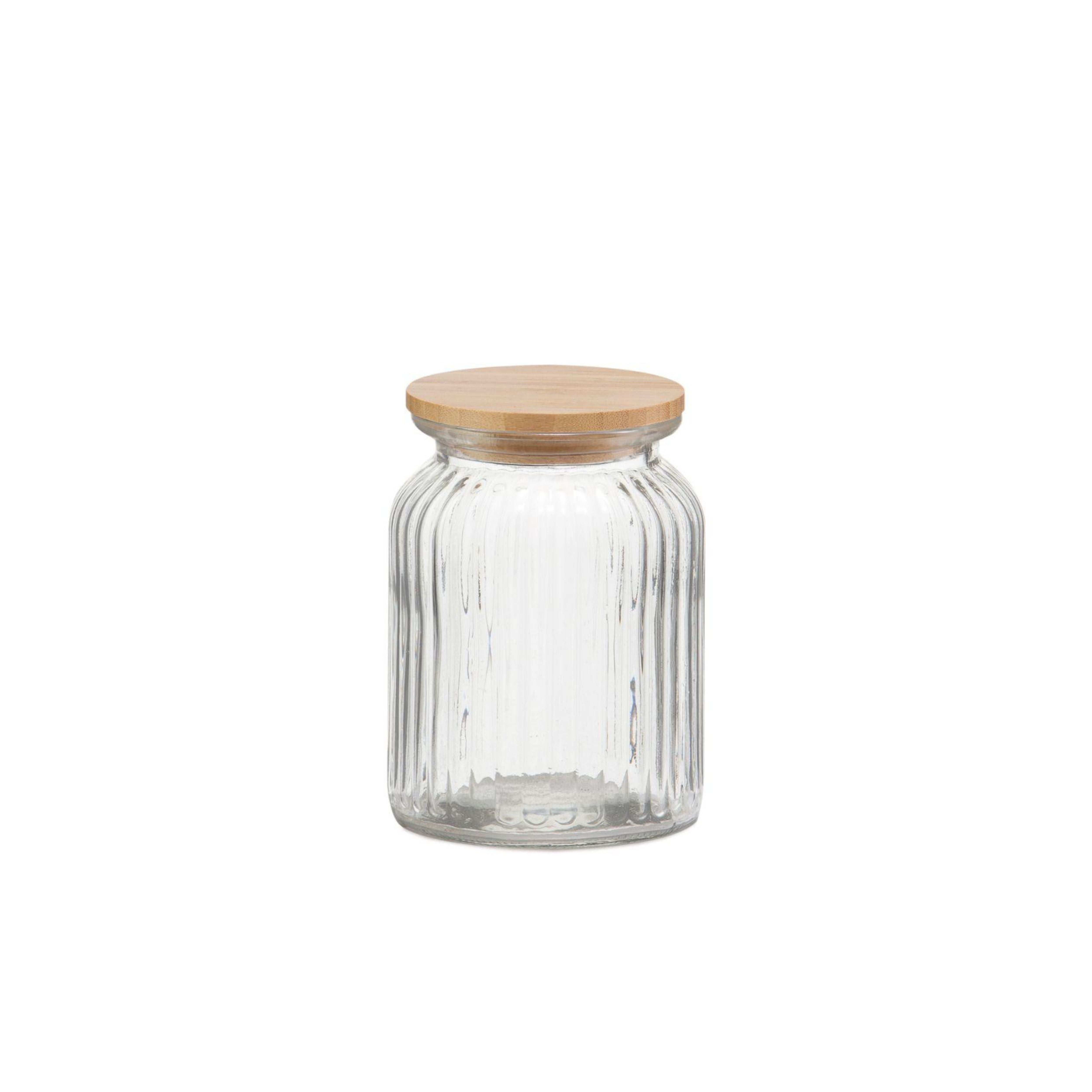Glass jar with bamboo lid 1 L
