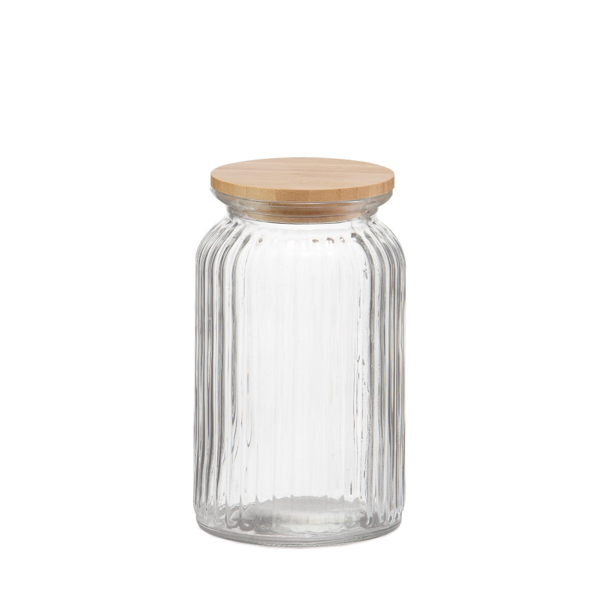 Bote de cristal con tapa de bambú 1200 ml