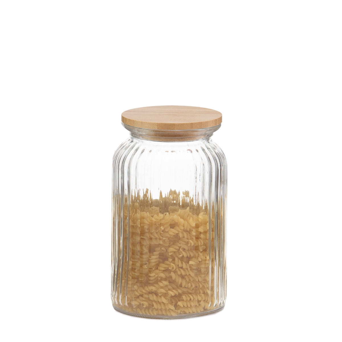 Bote de cristal con tapa de bambú 1200 ml
