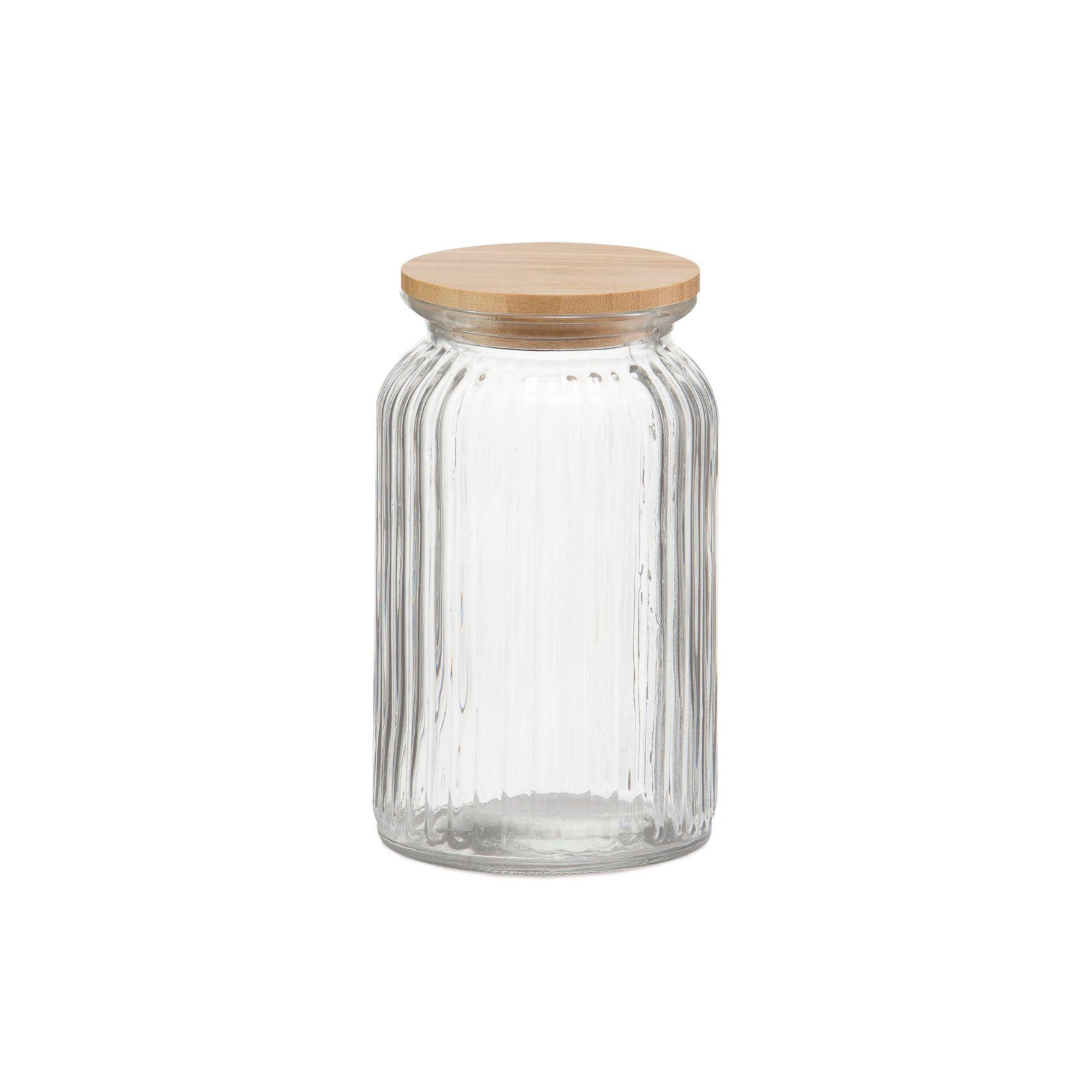 Glass jar with bamboo lid 1200 ml