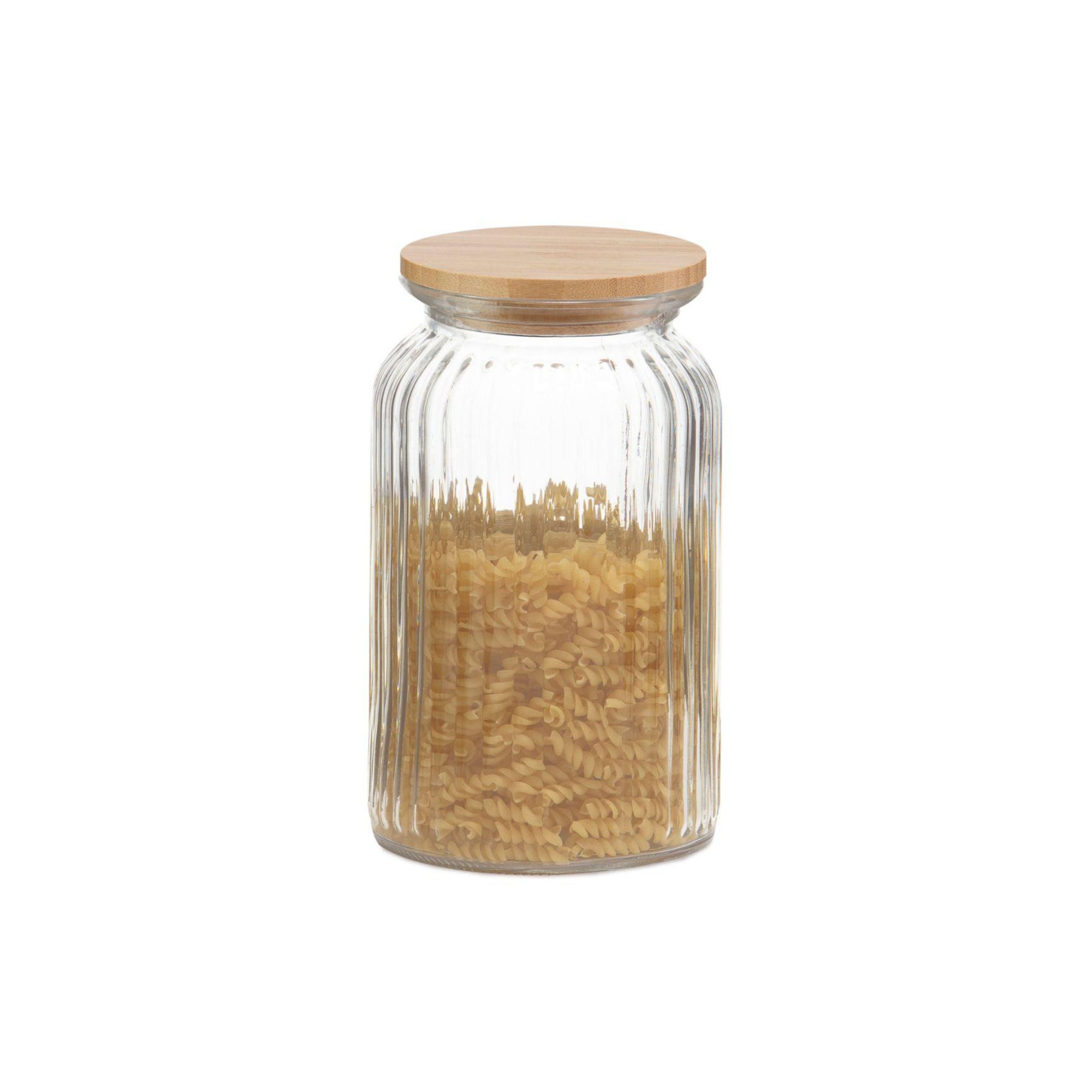 Glass jar with bamboo lid 1200 ml