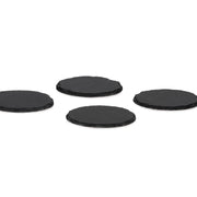Posavasos redondos negros de pizarra
