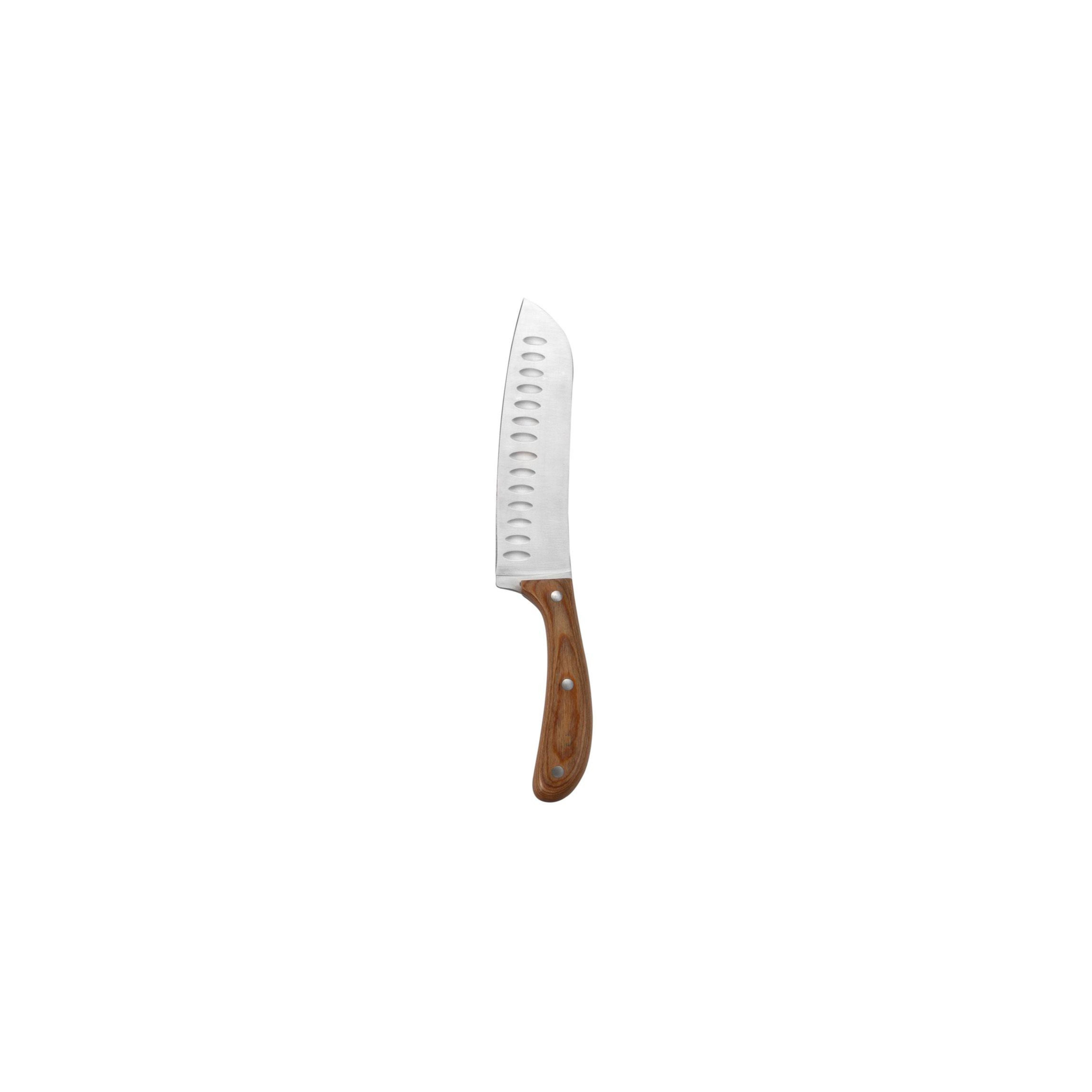 Set of 2 acacia wood santoku knives
